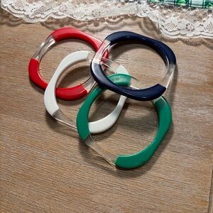 Vintage Avon lucite bracelets set of four